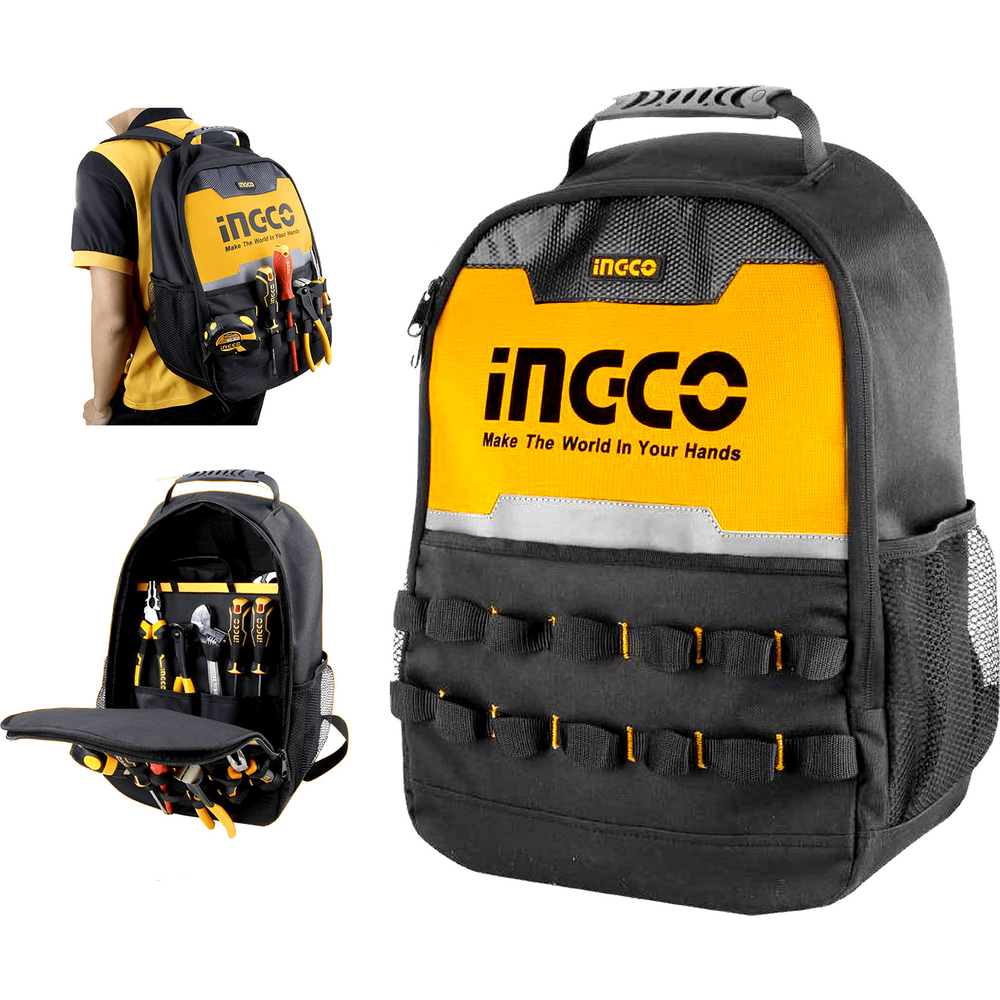 Ingco HBP0101 Tools Backpack / Contractor Tool Bag - KHM Megatools Corp. Ingco HBP0101 Tools Backpack / Contractor Tool Bag - KHM Megatools Corp.